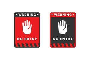 No entry icon sign vector design red color