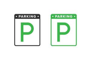 Parking icon vector