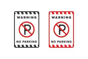 No parking icon vector