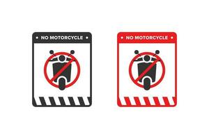 No motorcycle icon vector