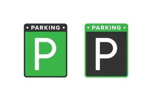 Parking icon vector