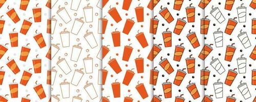 Soft drink soda seamless pattern vector