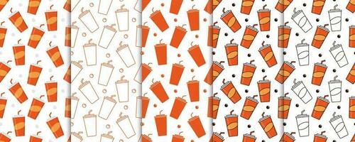 Soft drink soda seamless pattern vector