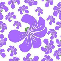 Hand drawn floral seamless pattern with beauty flowers vector design. Perfect for textile prints