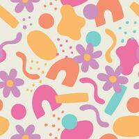 Abstract seamless pattern. Abstract background. Abstract shapes print vector