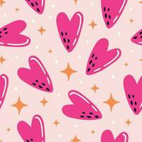 Love pattern. Hearts background. Hearts seamless pattern. San valentines pattern. Pink background vector