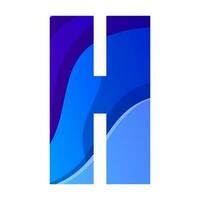 letter H gradient  icon logo design vector