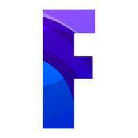 letter F gradient  icon logo design vector