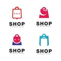 compras bolso logo icono diseño vector