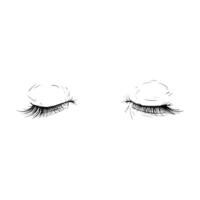 Hand drawn sketch female eyes vector