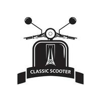 clásico scooter logo diseño inspiración vector