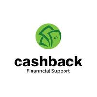 Cashback logo vector design. Money logo template. Business and finance icon. Money with arrow up. Currency. Financial support.