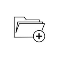 Add Files Vector Icon, Add folder symbol. Simple, modern flat vector illustration for mobile app, website or desktop app