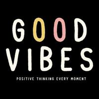 good vibes. modern and stylish motivational quotes typography slogan. Abstract illustration design typography for print t shirt vector