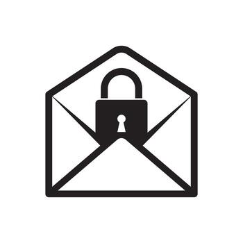 seguro correo icono. alfiler código sobre. nuevo contraseña. vector icono aislado en blanco antecedentes.