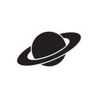 Saturno icono en plano estilo. planeta aislado en blanco aislado antecedentes. vector ilustración