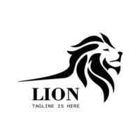 real león Rey inspiración logo diseño vector