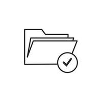 folder with check mark icon vector