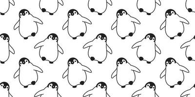 penguin Seamless pattern vector cartoon bird tile background repeat wallpaper scarf isolated illustration