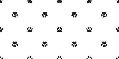 Dog Paw seamless pattern vector footprint bear cat puppy scarf isolated cartoon tile background repeat wallpaper illustration