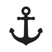 Anchor vector icon logo boat symbol pirate Nautical maritime helm ocean sea illustration