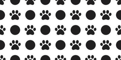 Dog Paw seamless pattern vector polka dot footprint pet scarf isolated cartoon cat repeat wallpaper tile background