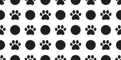 Dog Paw seamless pattern vector polka dot footprint pet scarf isolated cartoon cat repeat wallpaper tile background