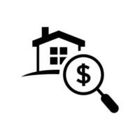 WebHome appraisal icon. Real estate clipart isolated on white background. Vector illustration.