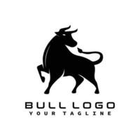 toro, búfalo, moderno logo, acortar Arte vector
