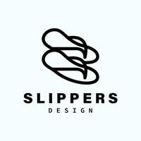 sandal flip flop icon vector slipper logo in trendy line style illustration isolated element