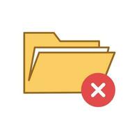 Trash Delete Folder Icon Flat vector