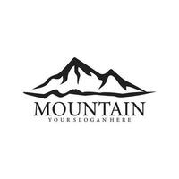 Black mountain logo design template vector