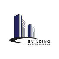 Modern city buildings, towers logo icon vector template.