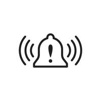 Simple bell line icon. Stroke pictogram. Vector illustration isolated on a white background. Premium quality symbol. Vector sign for mobile app and web sites.