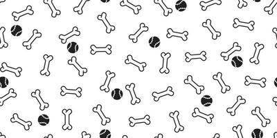 Dog bone seamless pattern vector paw footprint french bulldog pet toy tennis baseball cartoon scarf isolated repeat wallpaper tile background illustration