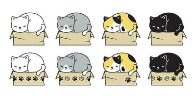 gato vector icono gatito caja calicó logo personaje dibujos animados jengibre símbolo ilustración
