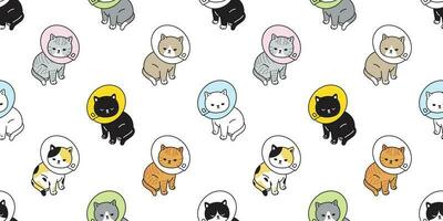 cat seamless pattern vector calico kitten collar pet breed scarf isolated repeat wallpaper tile background