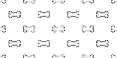 Dog bone seamless pattern vector pet paw footprint french bulldog cartoon scarf isolated repeat wallpaper illustration tile background white