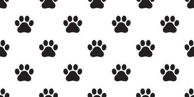 Dog Paw seamless vector footprint pattern kitten puppy tile background repeat wallpaper isolated illustration