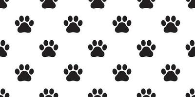 Dog Paw seamless vector footprint pattern kitten puppy tile background repeat wallpaper isolated illustration