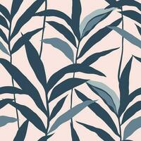 Jungle palm leaf seamless pattern. Pastel colors. Stylized Tropical palm leaves wallpaper. vector