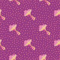 Simple psychedelic mushrooms seamless pattern. Magical fly agaric wallpaper. vector