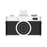 Retro camera in a flat style, vector illustration