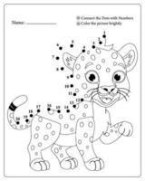 Cute Animals Dot To Dot Pages for Kids, Coloring pages for Kids vector