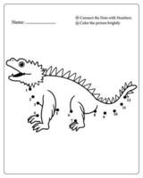 Cute Animals Dot To Dot Pages for Kids, Coloring pages for Kids vector