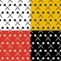 set of seamless patterns with dart arrow. Equipment for sports competitions of darts. Ornament for decoration and printing on fabric. Design element. Vector