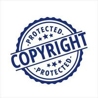 Copyright Seal Intellectual Property Protected Blue Color Badge Isolated Vector