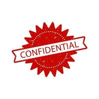 Confidential Stamp. Confidential Badge Icon Isolated Vector