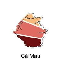 mapa de California Mau vector diseño plantilla, mundo mapa internacional vector modelo con contorno gráfico bosquejo estilo aislado en blanco antecedentes