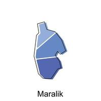 Vector Map of the Maralik. Borders of for your infographic. Vector illustration design template